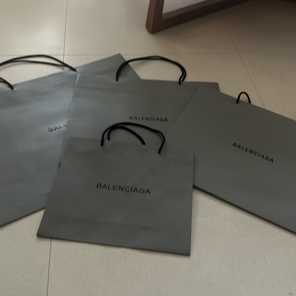 Balenciaga Black Shopping Bags Set